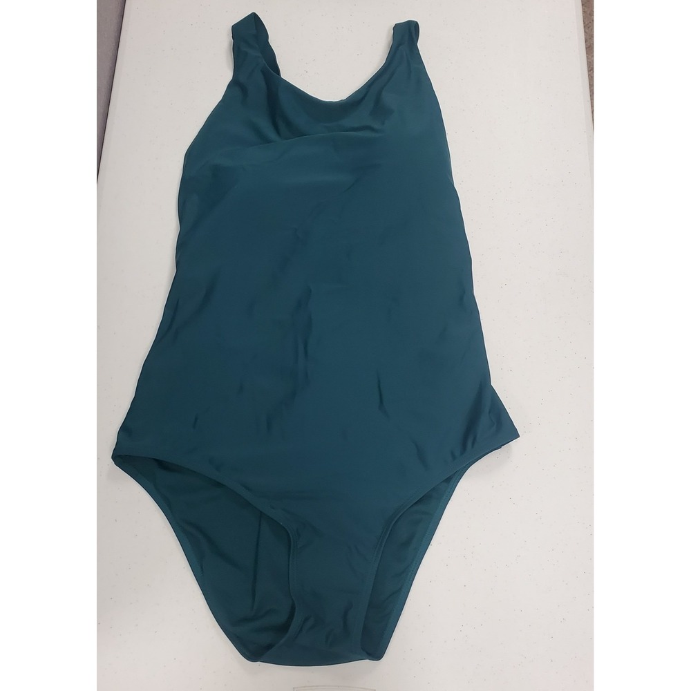 Eddie Bauer Womens Green One Piece Swimsuit Size XL Coverage NWT Bathing Suit